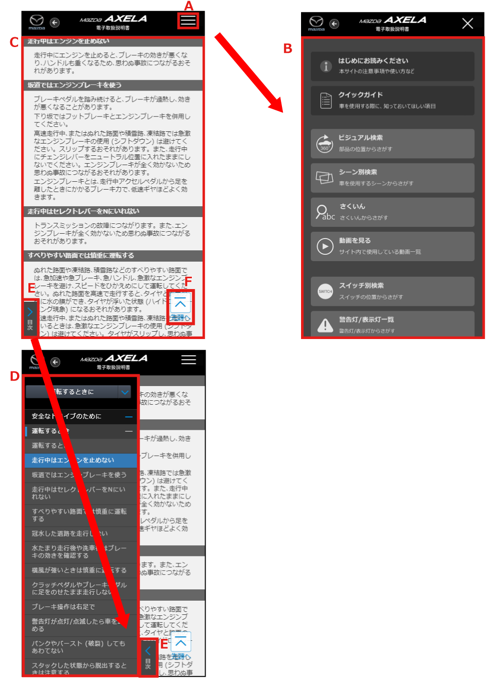 【MAZDA】アクセラ｜電子取扱説明書｜BN