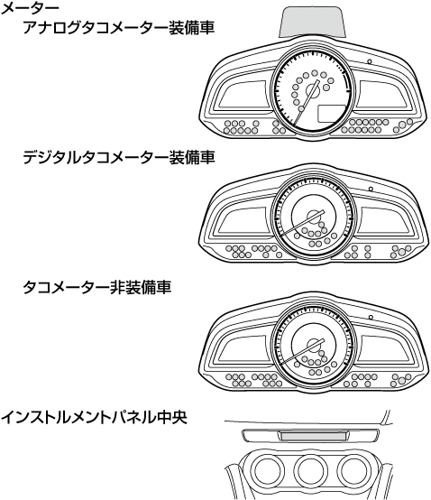 マツダ インパネ 時計 販売 設定